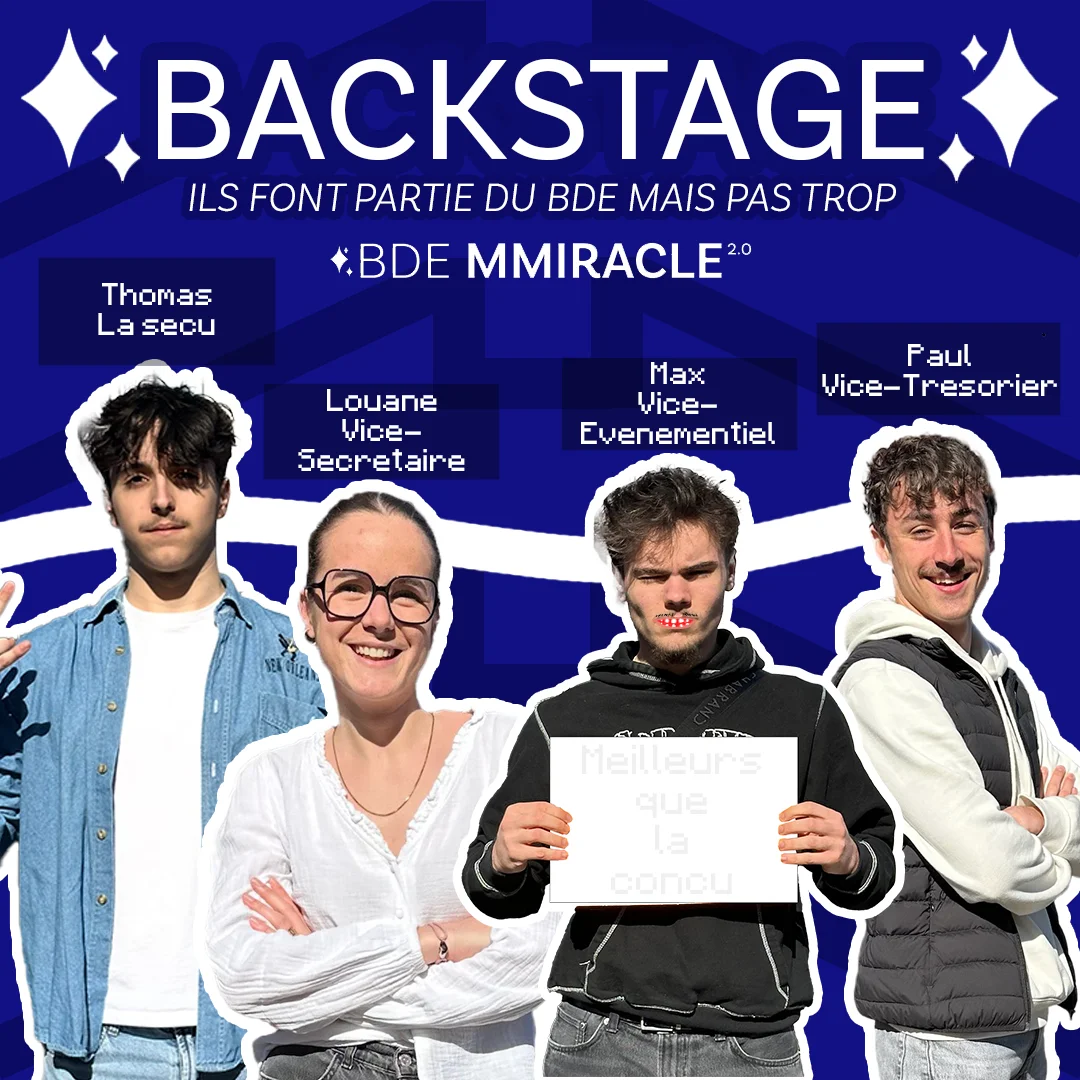 Affiche Présentation membre Bde Backstage