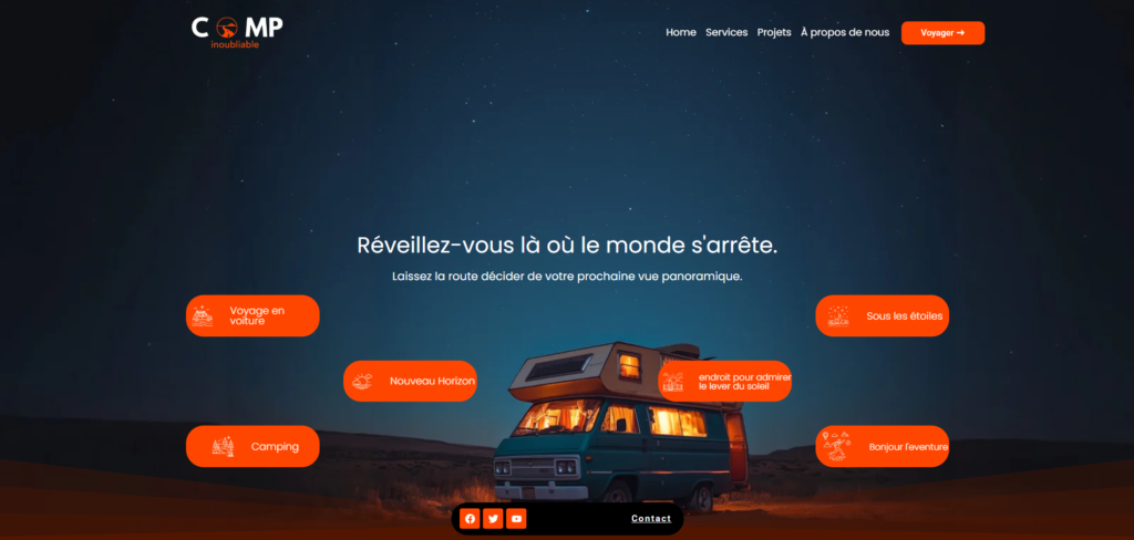 Accueil landing page vans